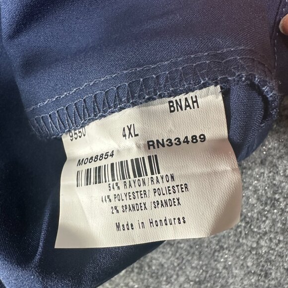 Urbane Ultimate Top Size 4XL Navy Blue Short Sleeve Pockets V Neck NEW - Picture 8 of 10